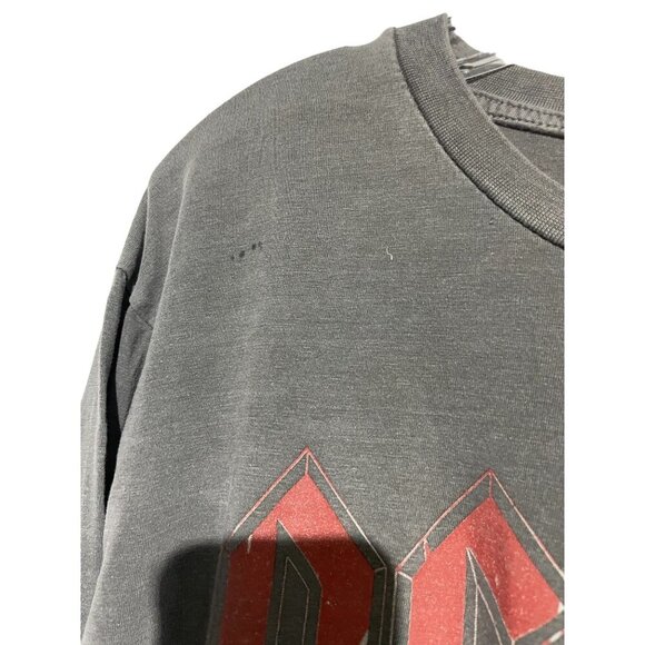 AC/DC Graphic Long-Sleeve Band Tee Rock Music Flame Design Gray L - Picture 4 of 7